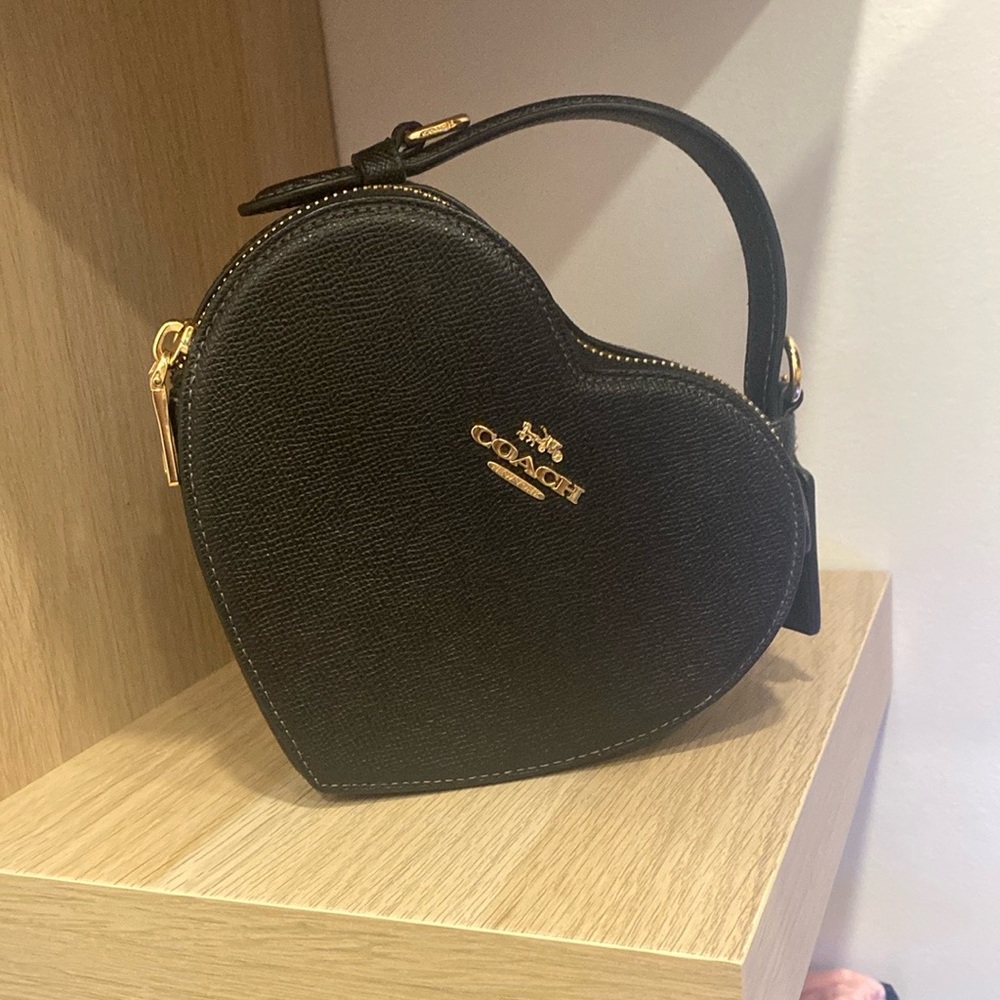 Coach Black Mini Bag with Gold-Tone Hardware